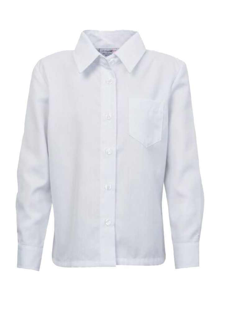 Nelson College Formal Shirt LS White