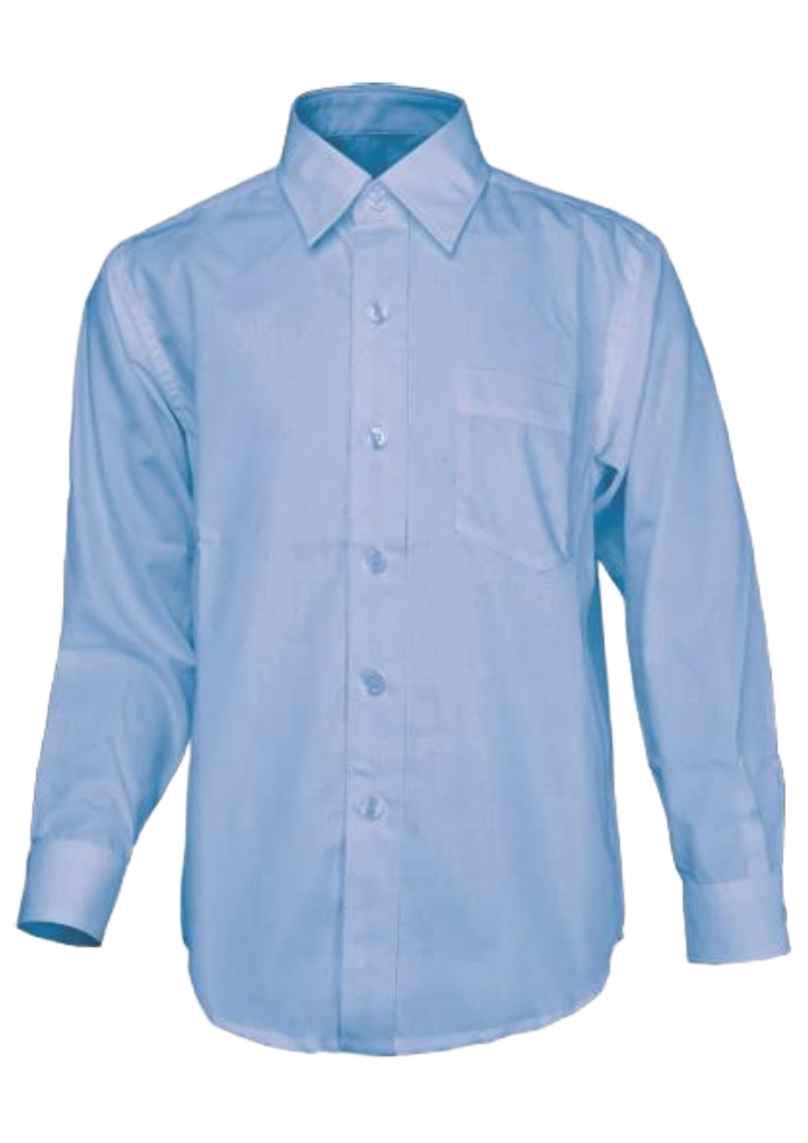 Nelson College Shirt LS Light Blue