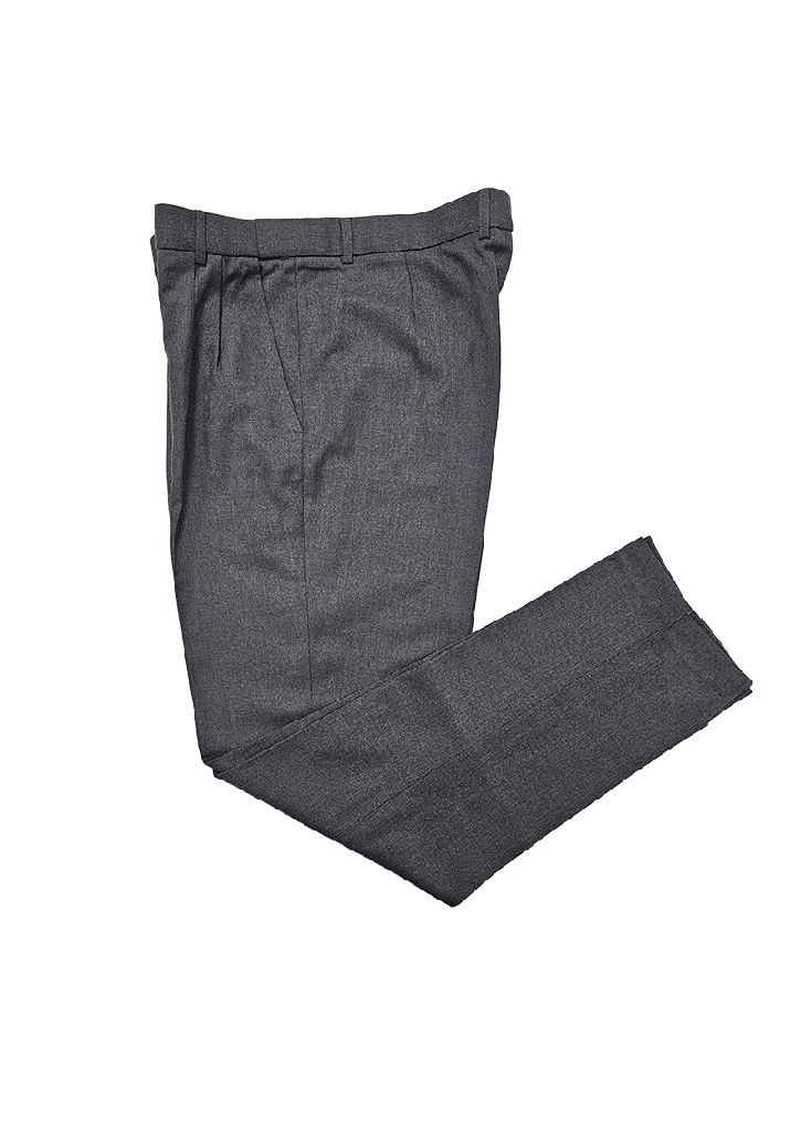 Nelson College Trousers (Hemmed & 2 Pleat) Charcoal