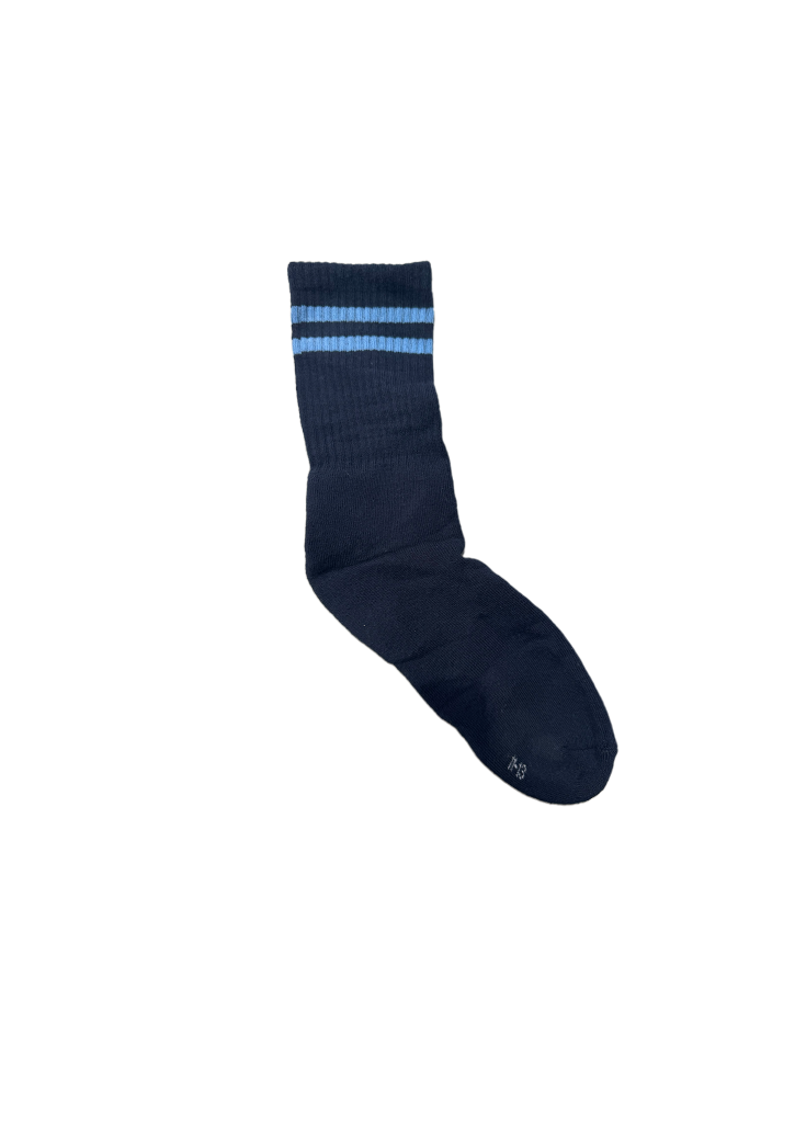 Nelson College Crew Sock Navy/Sky